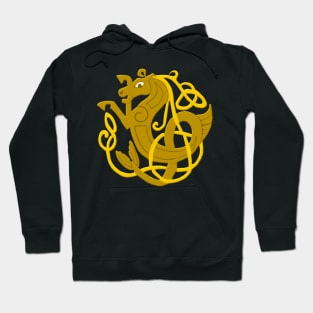 Gold Celtic Knots Seahorse Hoodie